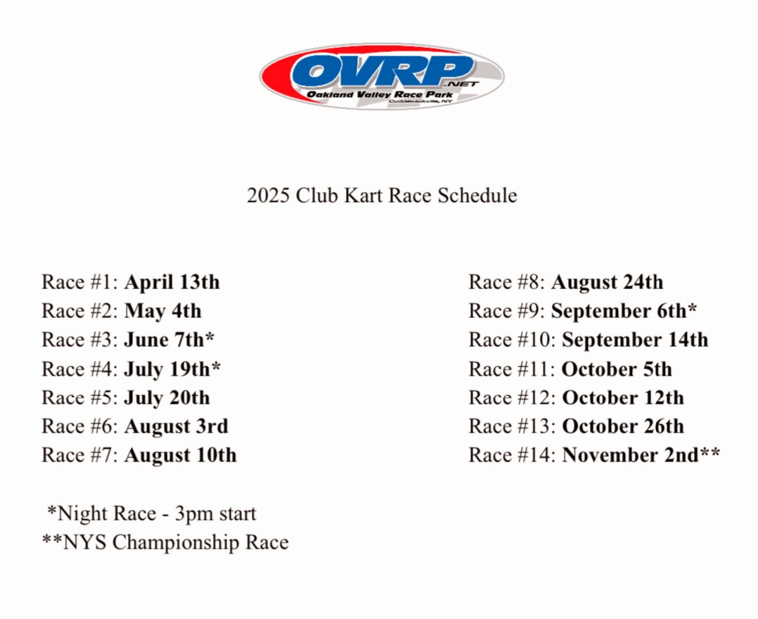 OVRP – Oakland Valley Race Park
